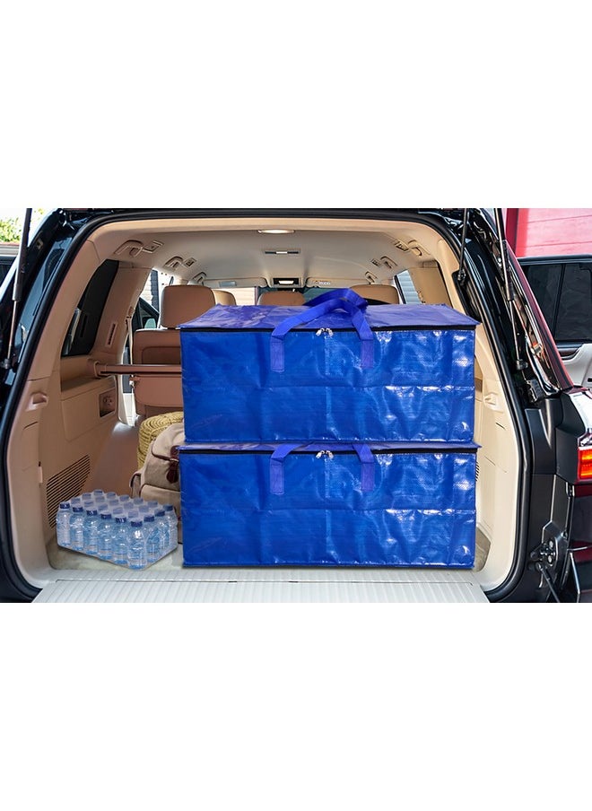 shalimar - Shalimar Large Capacity Travel Clothing Bag/Storage Bag/Move-In Bags/Duffel Bag-Strong,Durable,Foldable And Water Resistant(Pack Of 1)-Blue(72.4L X 34.3W X 34.3H),Plastic - Image 1