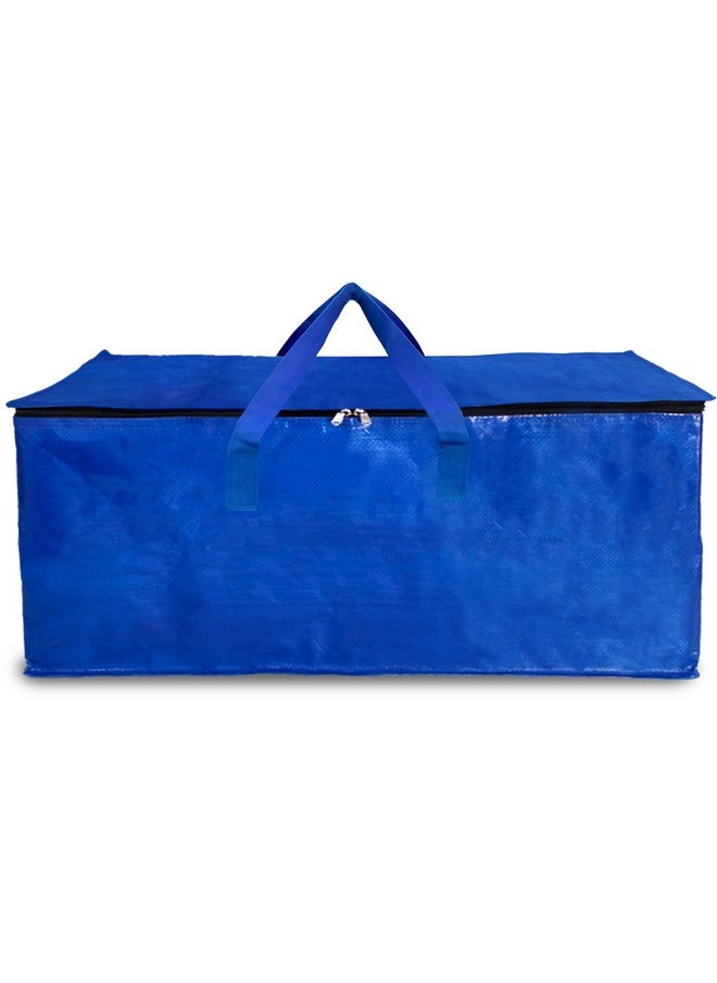 shalimar - Shalimar Large Capacity Travel Clothing Bag/Storage Bag/Move-In Bags/Duffel Bag-Strong,Durable,Foldable And Water Resistant(Pack Of 1)-Blue(72.4L X 34.3W X 34.3H),Plastic - Image 1