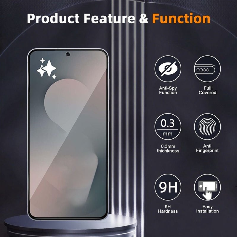4pcs Privacy Tempered Glass Screen Protector for Galaxy S25 Ultra - Image 5