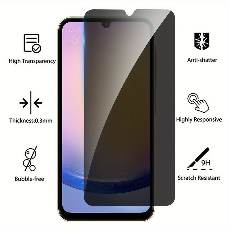 4pcs Privacy Tempered Glass Screen Protector for Galaxy S25 Ultra - Image 2