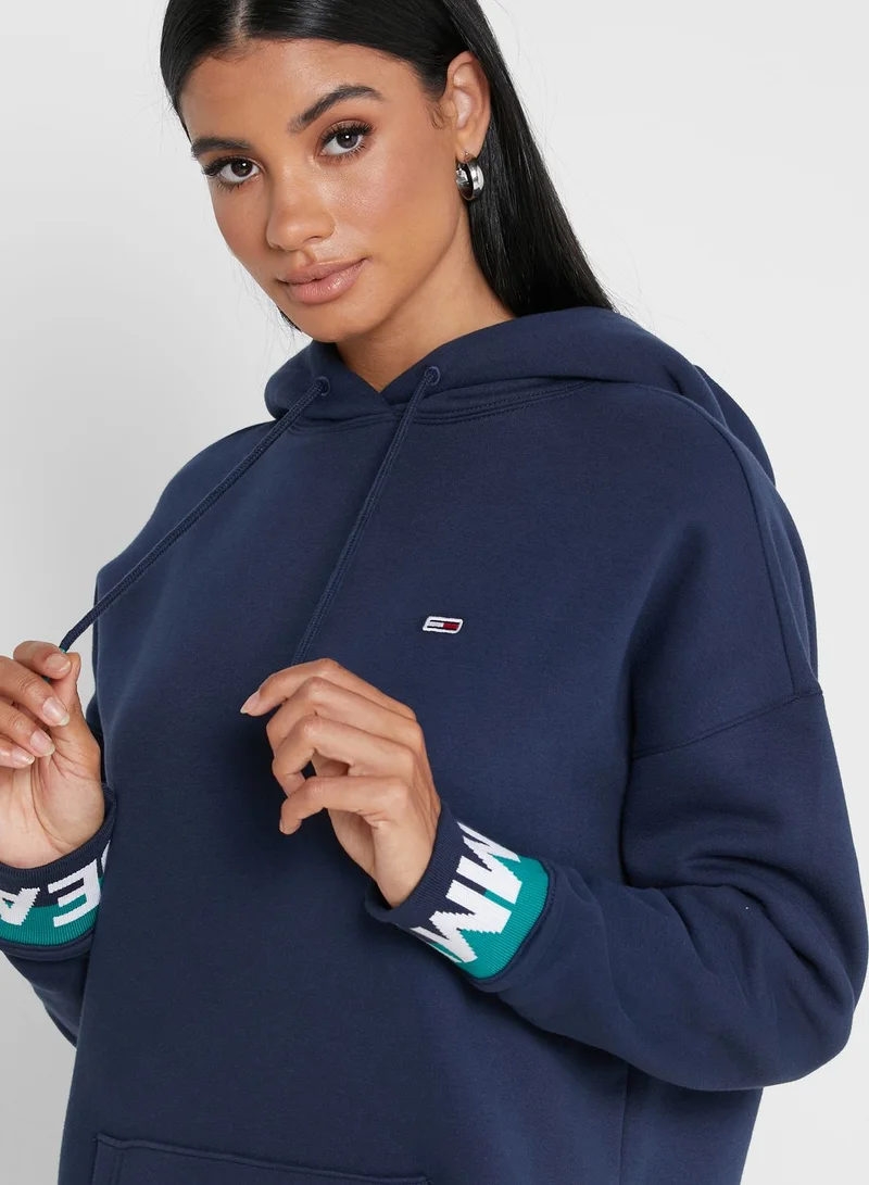 TOMMY JEANS Logo Hooded Sweat Dress