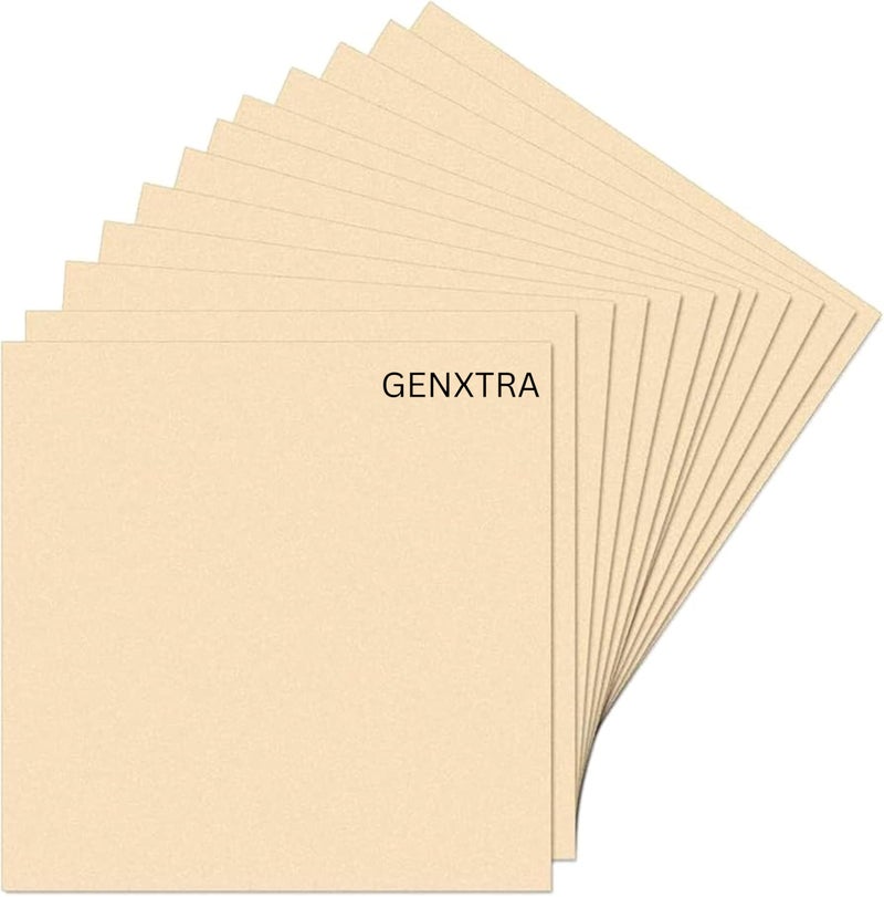 GENXTRA® Square MDF Cutouts for Crafts – Pack of 6 – 2.5mm Thick Wood Boards – DIY Painting, School Projects, Resin Art – Sizes from 2" to 12" (6 INCH) - Image 4