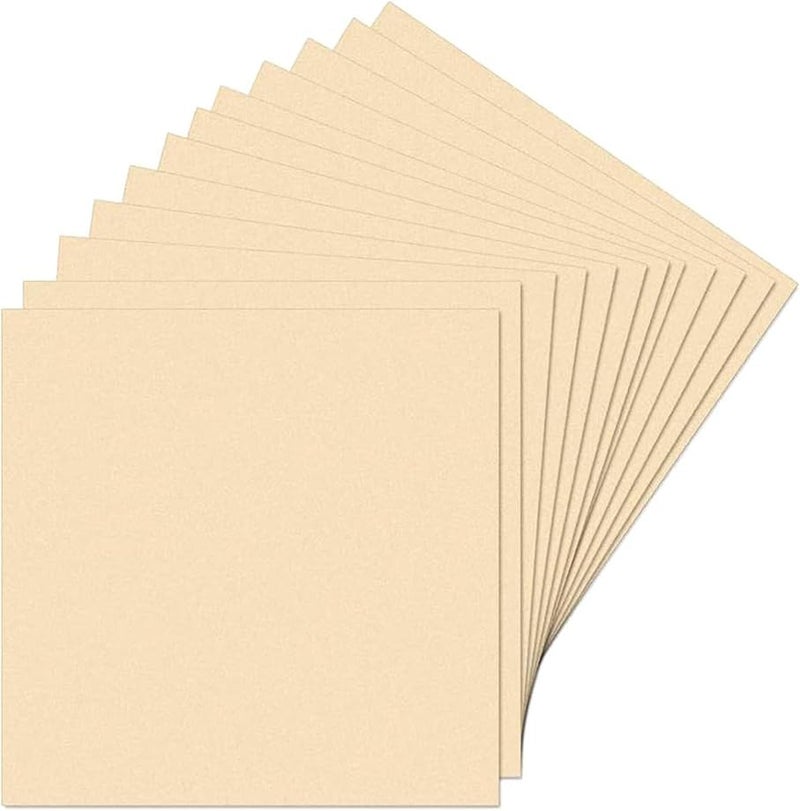 GENXTRA® Square MDF Cutouts for Crafts – Pack of 6 – 2.5mm Thick Wood Boards – DIY Painting, School Projects, Resin Art – Sizes from 2" to 12" (6 INCH) - Image 1
