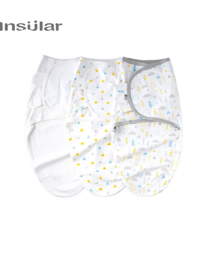 انسولار ثلاثة قطعة لينة القطن الطفل النوم حزمة التقميط