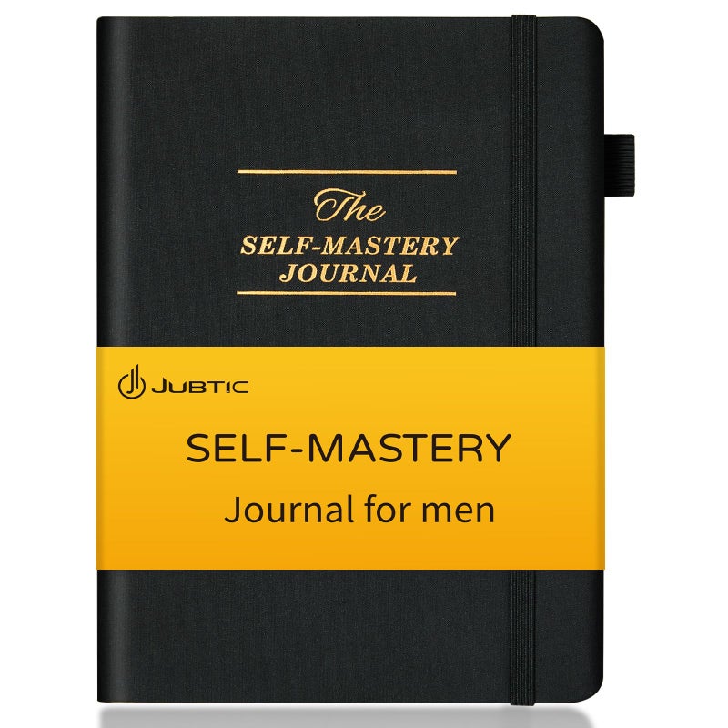 JUBTIC Self-Mastery Journal for Men - Gratitude Journal for Daily Reflection, Positivity and Self - Care and Reflection - Guided Manifestation Journals - Goal Journal for Women & Men(Black) - Image 1