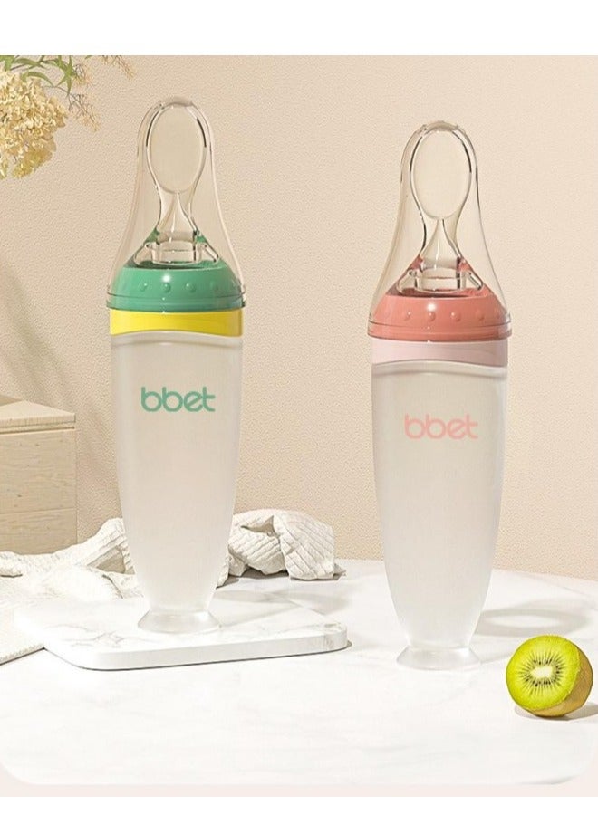 Baby Rice Spoon Bottle Squeeze Feeding Spoon Silicone Soft Spoon Baby's Complementary Food Tools - Image 4