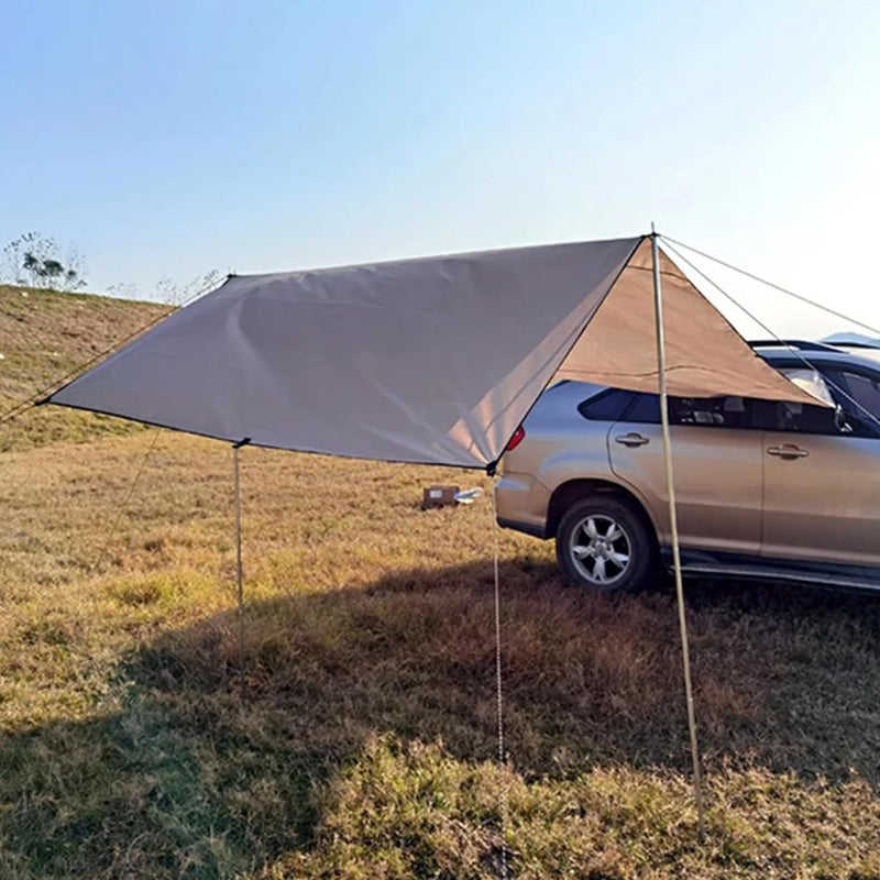 Saraele Versatility Car Awning Tailgate Awning 118x78In Oxford Fabric Stable Waterproof & Portable SUV Side/Rear-Mounted Universal-Fit Car Camping Tent Sun Shelter Uv Protection - Image 4