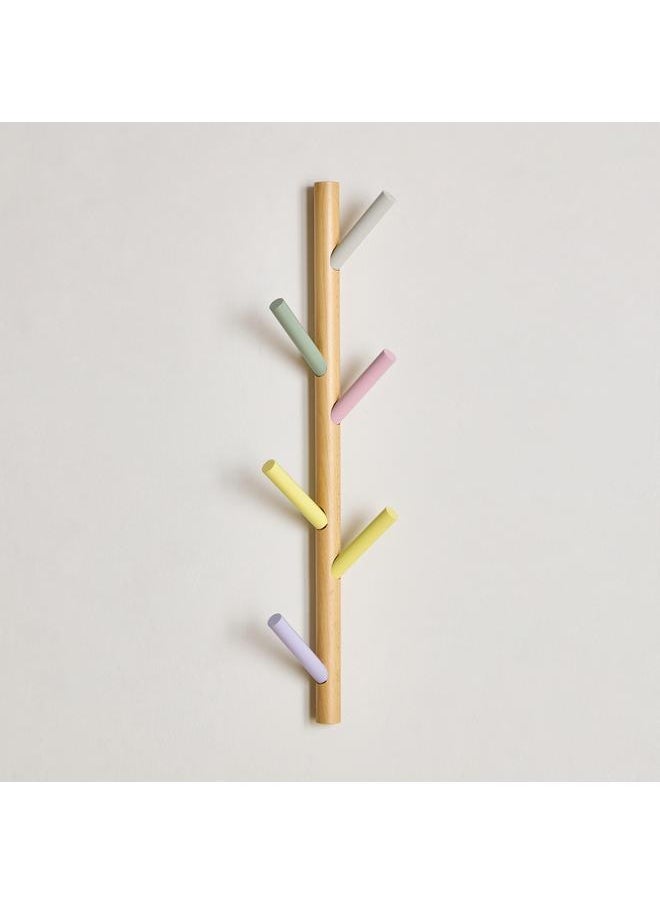 Home Box Tree Shape Wooden Wall Hook - 14x5.6x60 cm  - Image 2