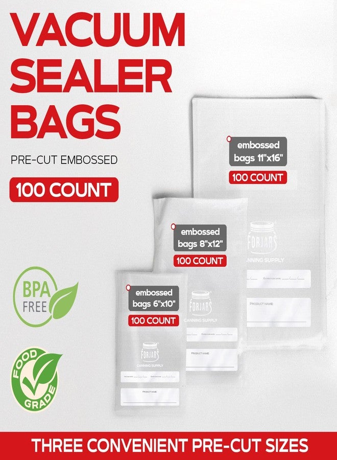 ForJars Vacuum Sealer Bags For Food Storage - Method Sous Vide Cooking - Pack of 200 count Pre-Cut Size Bags, Perfect for Food Storage - Ideal for Home & Commercial Use, 7.5 Mil Thickness(6x9/200pcs) - Image 4