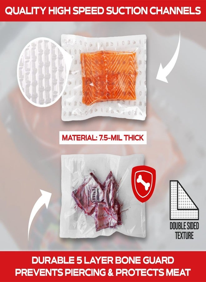 ForJars Vacuum Sealer Bags For Food Storage - Method Sous Vide Cooking - Pack of 200 count Pre-Cut Size Bags, Perfect for Food Storage - Ideal for Home & Commercial Use, 7.5 Mil Thickness(6x9/200pcs) - Image 2