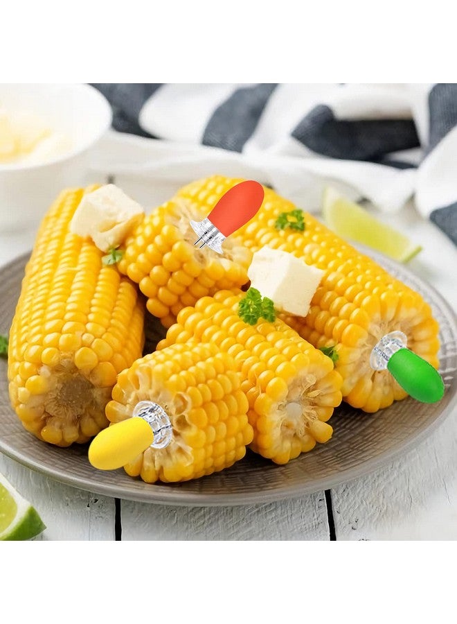 AUGSUN 18 Pcs Stainless Steel Corn Cob Holders with Silicone Handle & Convenient Butter Spreading Tool - Image 3