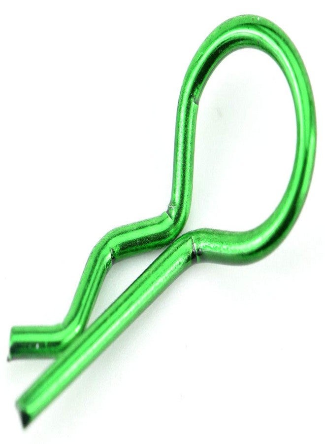 Apex RC Products Green 1/10 Large Bent RC Anodized Body Clips - 25pcs #4031GR - Image 2