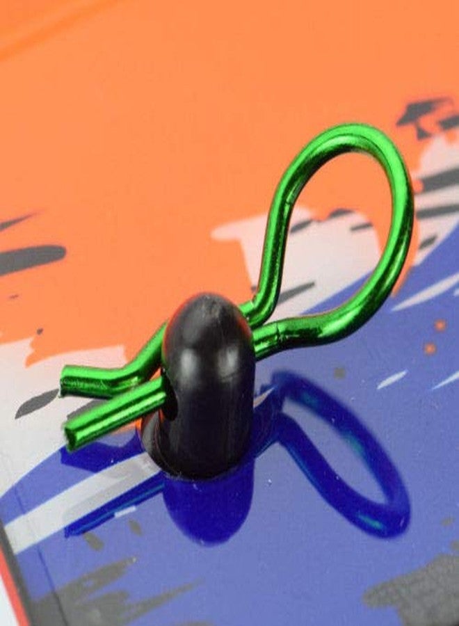 Apex RC Products Green 1/10 Large Bent RC Anodized Body Clips - 25pcs #4031GR - Image 3