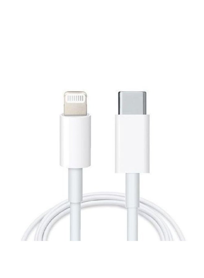 USB C to Lightning Cable 1m - Fast Charging Power Delivery combitable with 12, 11, XR, XS, X, 8, 7, 6, 5, SE, iPad - White - Image 1