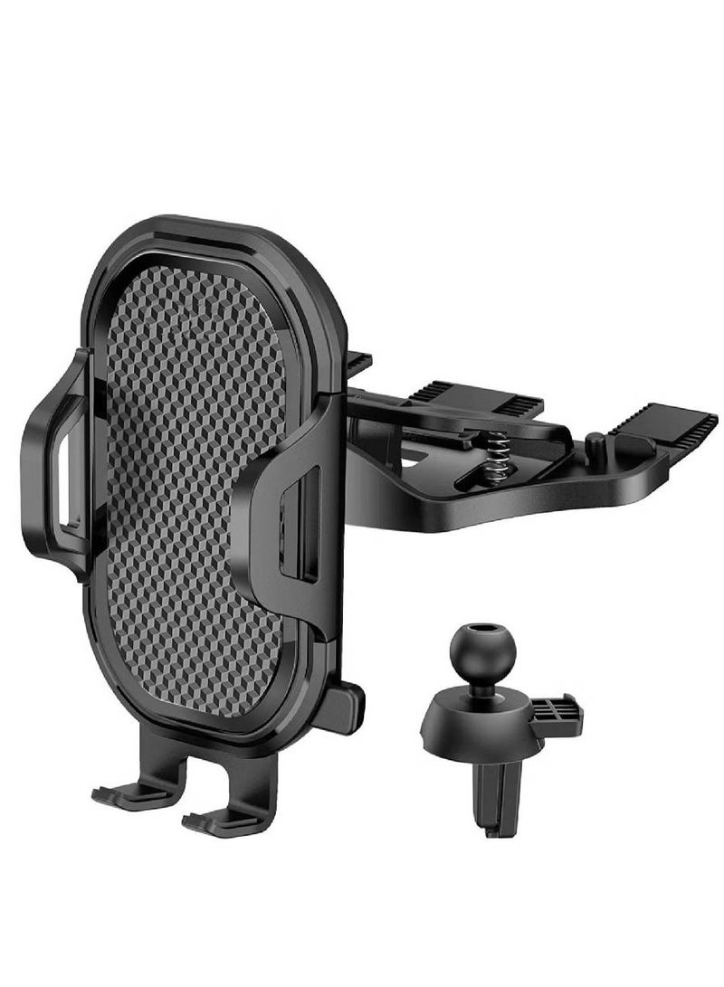 LIXES Universal Air Vent CD Slot Car Cell Phone Holder Compatible with iPhone 12/11Pro/Xs MAX/XR/8, Galaxy S20/S10+/S9 - Image 1