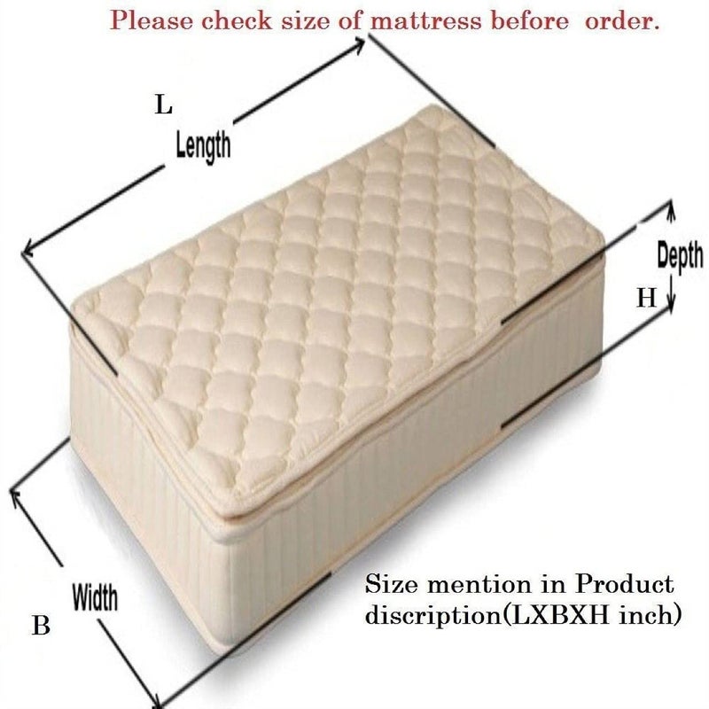 UNQ Cotton Zipper 300 TC Single Bed 75x42x7 Inches Mattress Cover Multicolor - Image 5