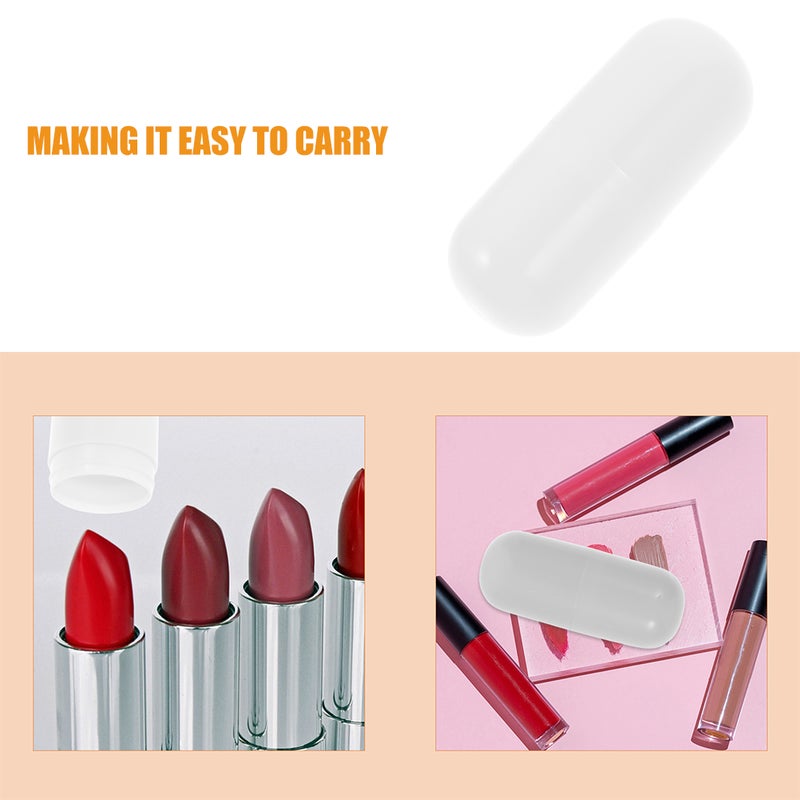 10pcs Empty Lip Balm Containers Mini Lip Gloss Travel Box Lipstick Storage Box for DIY Lipstick Beauty Accessories Lip Balm Packaging Box White - Image 2
