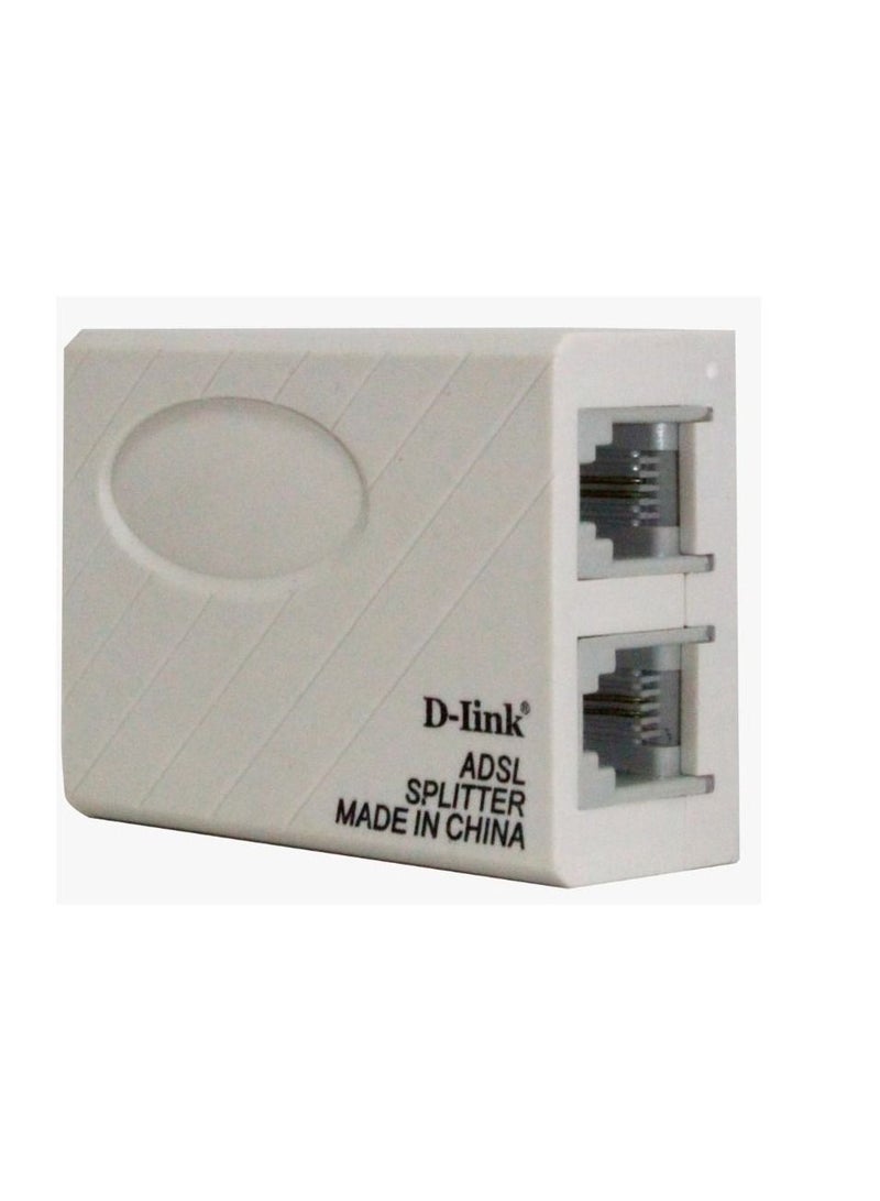 ADSL Modem Splitter For Landline Telephone White 