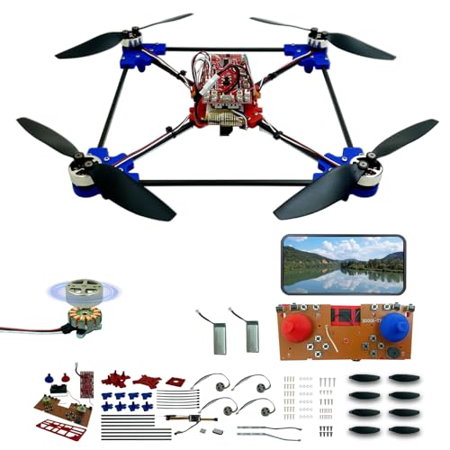 YYSOLDERIC DIY Drone Kit with Brushless Motor Dual Camera STEM Building Project with Optical Flow Hovering 360 Flips OneClick Controls for Beginners to Learn Drone Engineering - Image 1