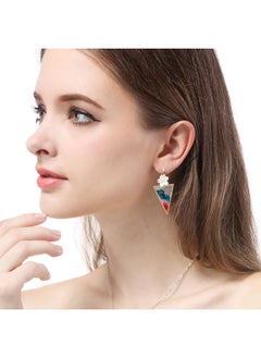 Oubaka 60Pcs Open Bezels For Resin Open Frame Pendant Triangle Geometric Hollow Mold Pendant Assorted Open Metal Bezels Open Back Frame Pendant For Pressed Flower Earrings Bracelet Diy Crafts(K Gold White K)  - Image 5