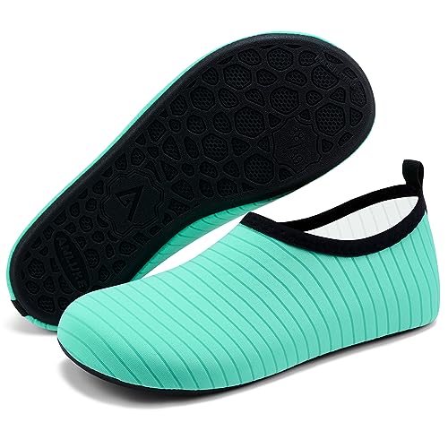 ANLUKE Water Shoes Barefoot Aqua Yoga Socks Quick-Dry Beach Swim Surf Shoes for Women Men Green 38/39 - Image 5