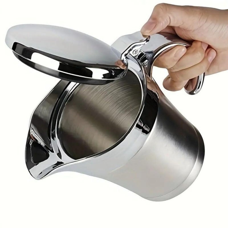URONN Double Insulated Gravy Boat - Stainless Steel Sauce Jug with Hinged Lid - Image 4