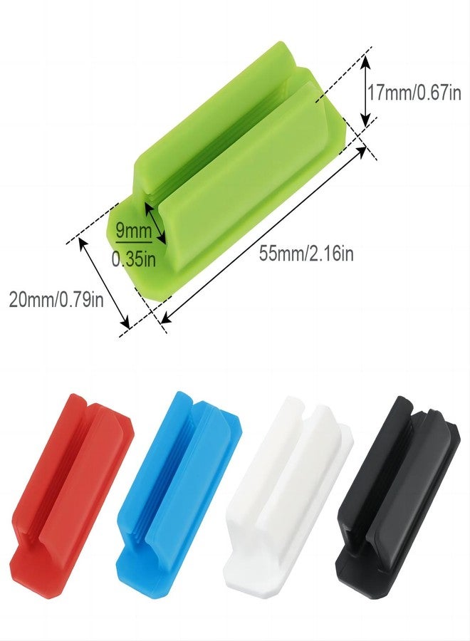 MovFlax 10 Packs Adhesive Pencil Holder for Desk Wall Mouted, Suitble for pen 7-13mm, Silicone Pen Holder for Clipboard, Classroom and Desk Organizer (Multicolor) - Image 2