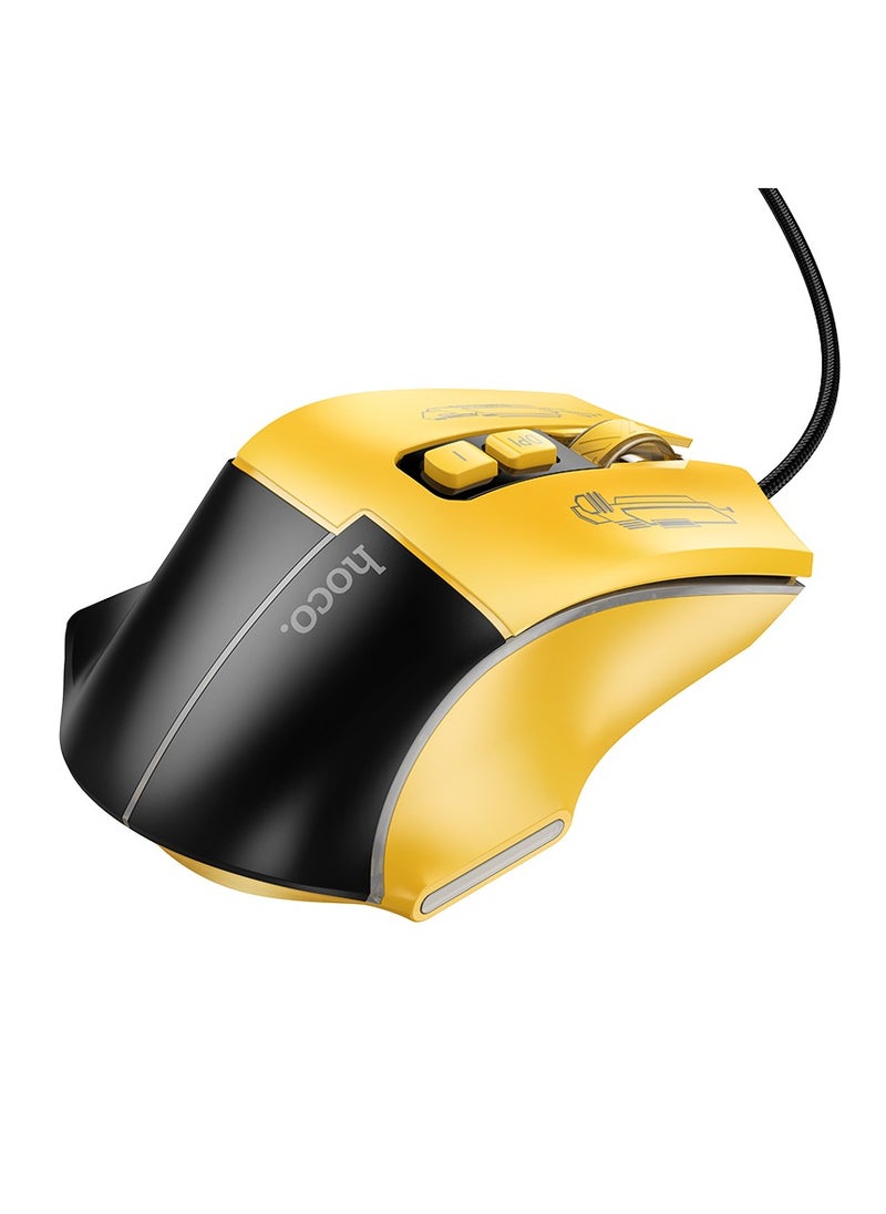 hoco. - hoco GM31 Overlord Luminous Gaming Wired Mouse – Adjustable DPI, 7 Buttons, Durable Design - Image 1