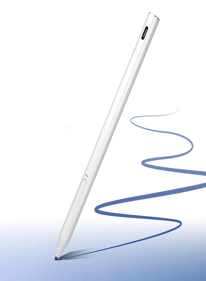 EVACH قلم EVACH القابل لإعادة الشحن MPP 2.0 القابل للإمالة لأجهزة الكمبيوتر المحمولة التي تعمل باللمس 2 في 1 من HP، قلم ستايلس رقمي أصلي لأجهزة HP Envy X360/Pavilion X360/Spectre X360 مع حساسية ضغط 4096 ورفض راحة اليد، أبيض - Image 1