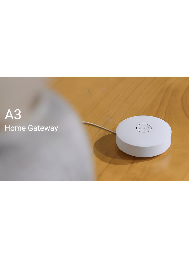 EZVIZ بوابة A3 Home - تتكامل حاليًا مع مستشعر PIR T1C، وصافرة الإنذار الذكية T9C، ومستشعر الفتح/الإغلاق T2C، والزر الذكي T3C، باللون الأبيض - Image 1