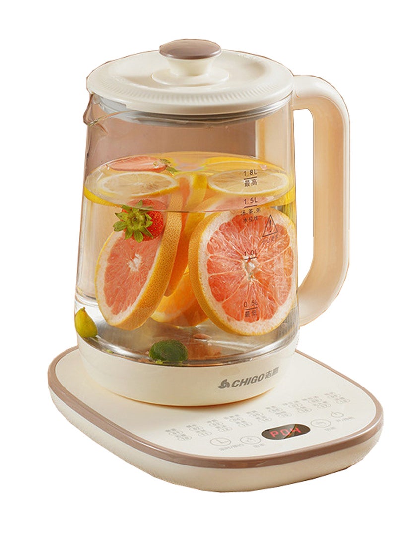 Electric Wellness Thermostat Teapot 1.8L White  - Image 1