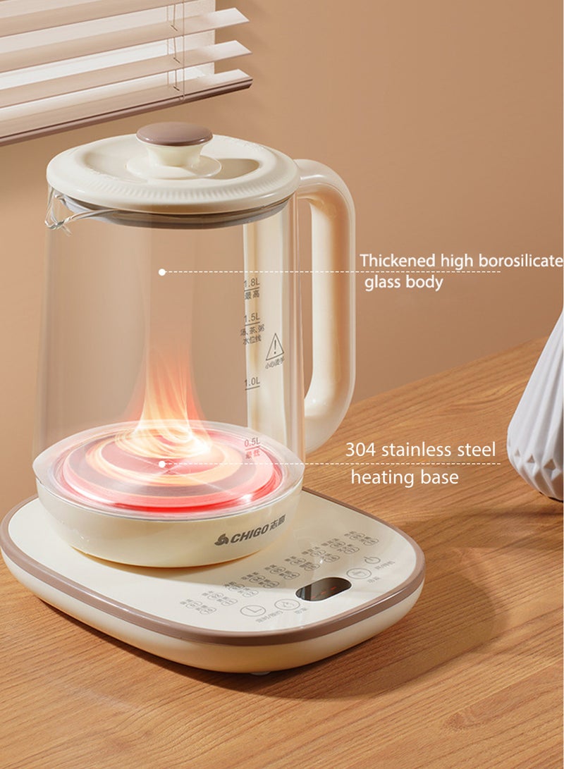 Electric Wellness Thermostat Teapot 1.8L White  - Image 4