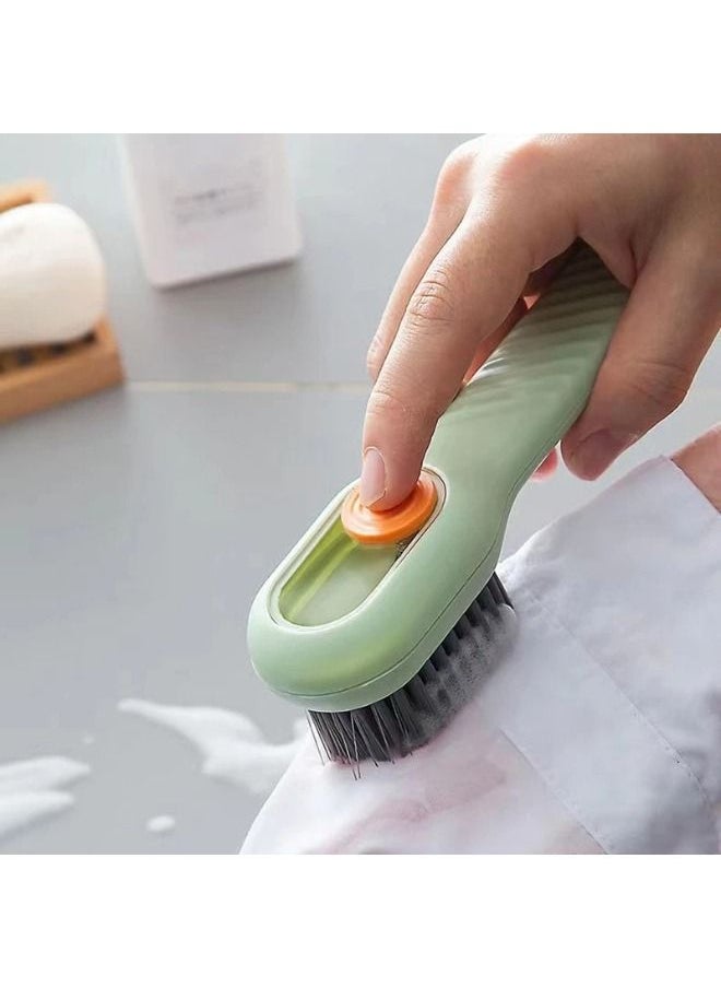 Generic - 2PCS Multi-functional shoe brush with box Automatic multi-color liquid long-handled cleaning brush - Image 1