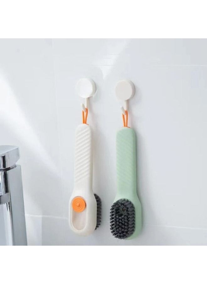 Generic - 2PCS Multi-functional shoe brush with box Automatic multi-color liquid long-handled cleaning brush - Image 1