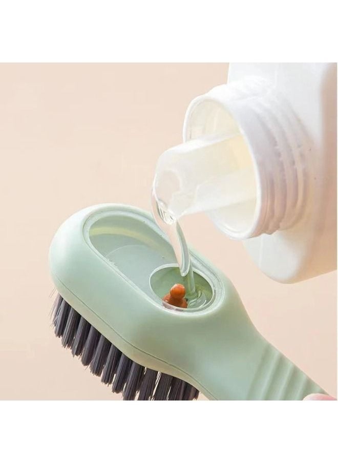 Generic - 2PCS Multi-functional shoe brush with box Automatic multi-color liquid long-handled cleaning brush - Image 1