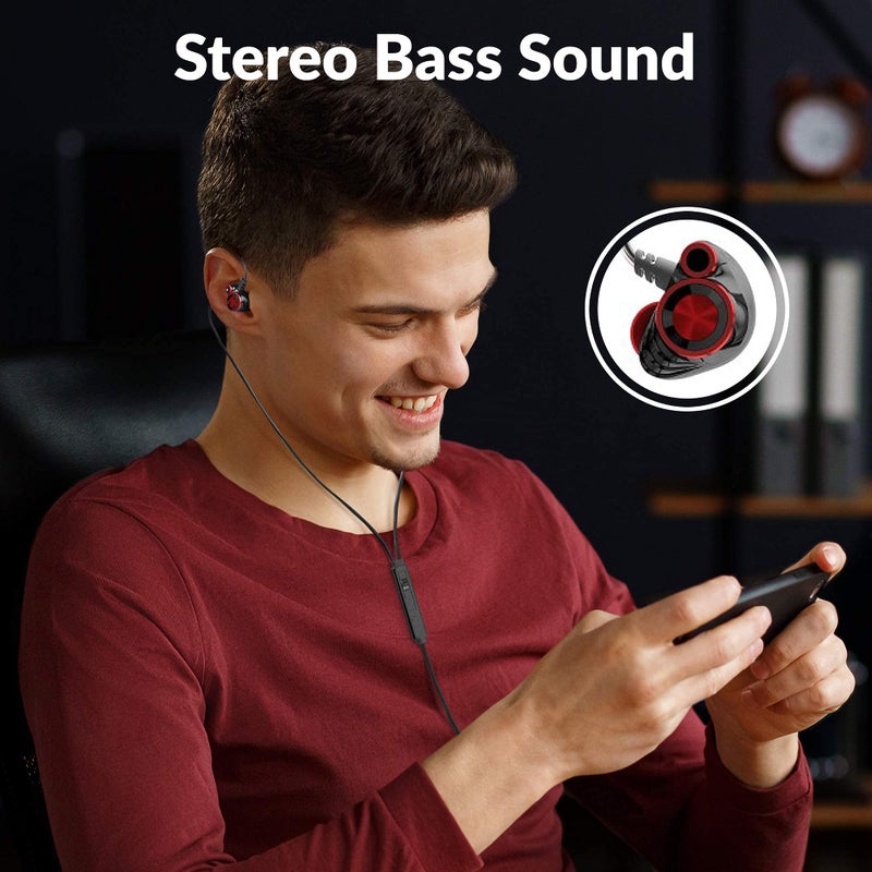 HP PS4 Gaming Earbuds in Ear Headphones with Mic  Stereo Bass Earphones with Detachable Dual Microphone and Volume Control for Mobile Devices  Xbox One  PS4  PC - Image 3