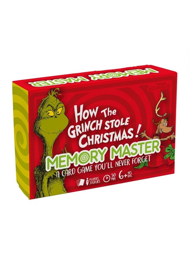 AQUARIUS Grinch Christmas Memory Master Card Game - Fun Family Party Game for Kids, Teens & Adults - Entertaining Family Game Night Gift - Officially Licensed Merchandise - Ages 6+ - Image 1