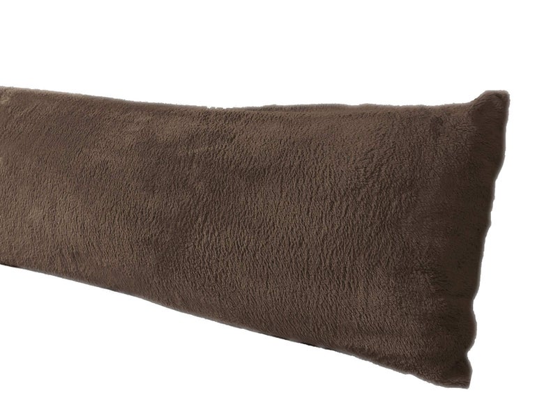 AUCOCU Extra Soft Body Pillow Cover, Sherpa/Microplush Material, 20x54 Inches, Zipper Closure (Coffee) - Image 1