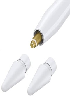 REEYEAR أطراف بديلة متوافقة مع قلم Apple Pencil 2 Gen iPad Pro - قلم Apple Pencil iPencil Nib لجهاز iPad Apple Pencil 1 st/Pencil 2 Gen White عبوة من قطعتين 