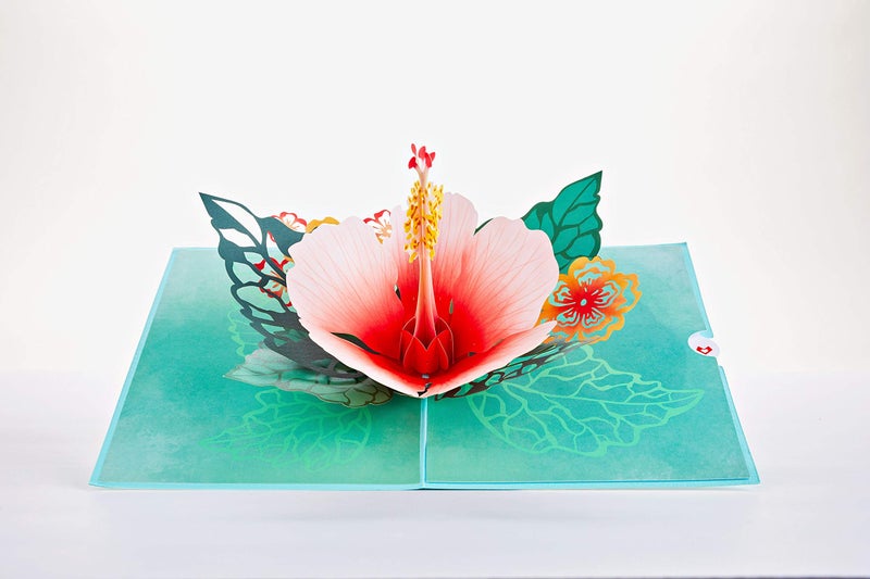 Lovepop Hibiscus Bloom Pop Up Card, 5x7-3D Greeting Card, Pop Up Paper Flower Card, Mother's Day Pop Up Card, Card for Mom, Wife or Friend, Pop Up Anniversary Card, Thinking of You - Image 4