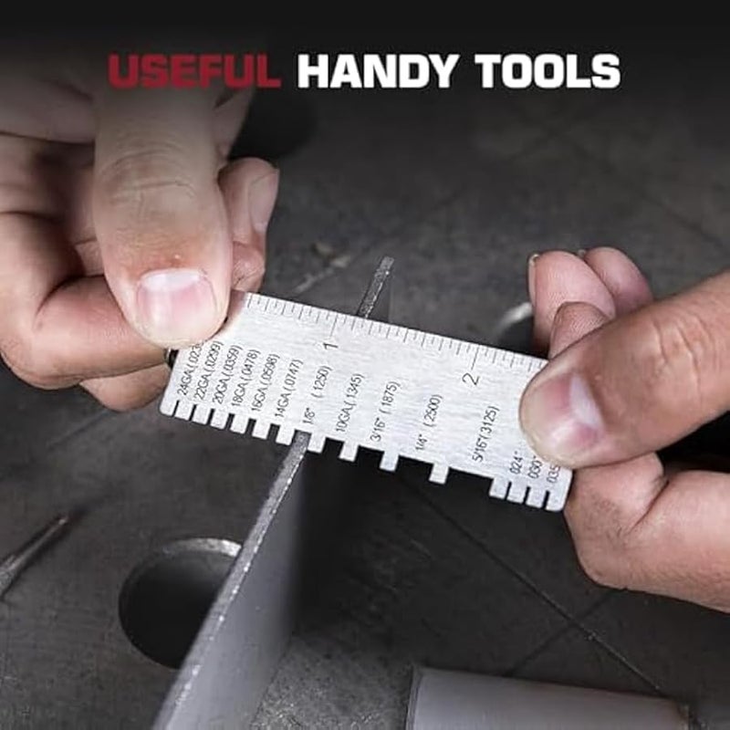 أداة قياس سلك الفولاذ المقاوم للصدأ مجموعة أدوات قياس سمك الصفائح المعدنية ذات الوجهين - Image 4