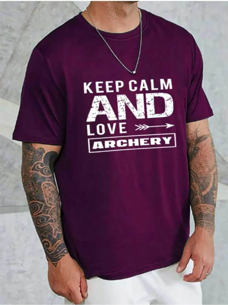 Medinenur Unisex Keep Calm Crew Neck T-Shirt