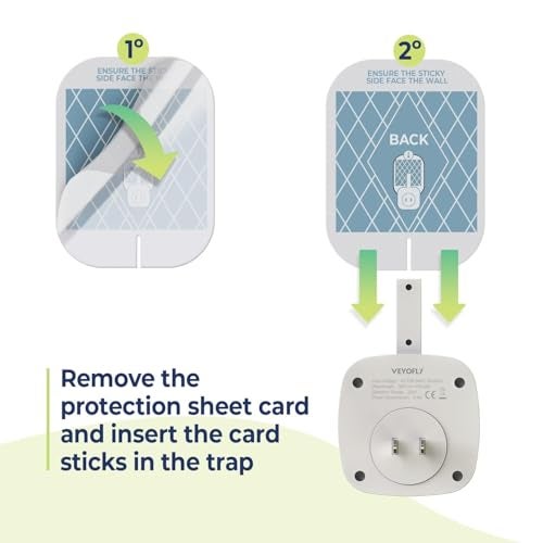 VEYOFLY Gnat Traps for House Indoor Refill, Fly Trap Indoor, Fruit Fly Traps for Indoors, Fly Catcher Indoor, Fly Trap, Plug in Catch for Fruit Flies, Moths, Gnats, Mosquito Trap (Pack of 10 Refills) - Image 3