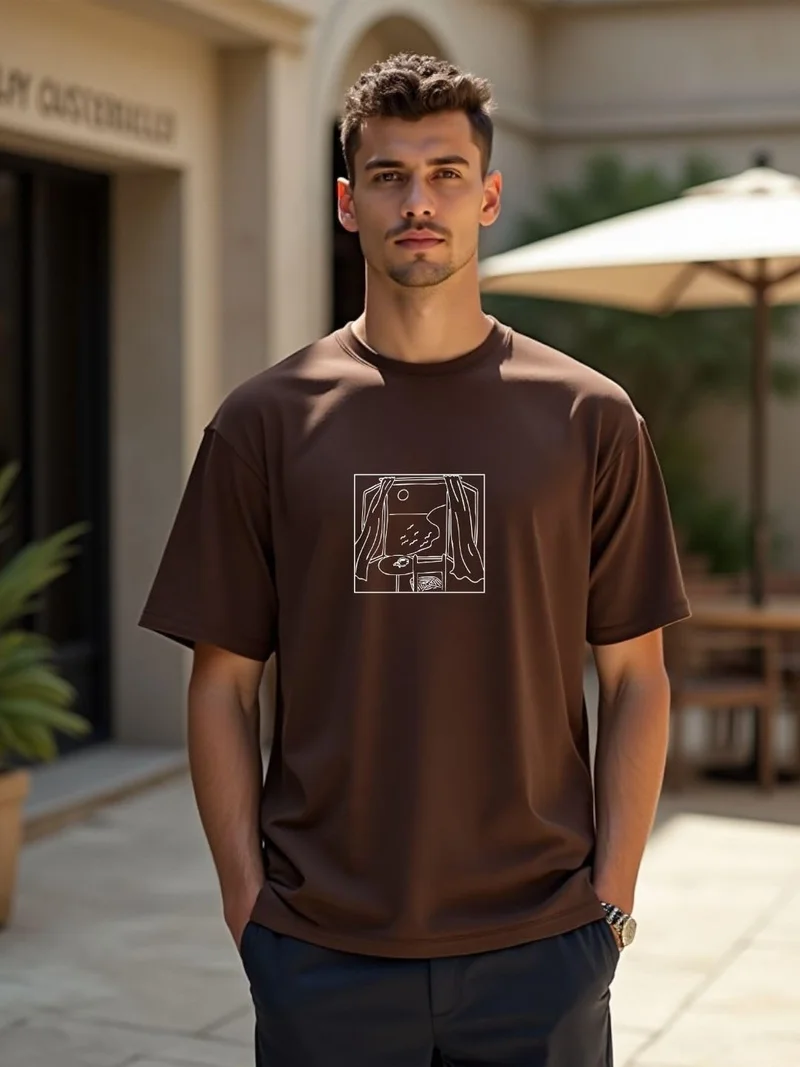 NOBERO  Chill Day Graphic Print T-Shirt for Men for Men | Best Price UAE
