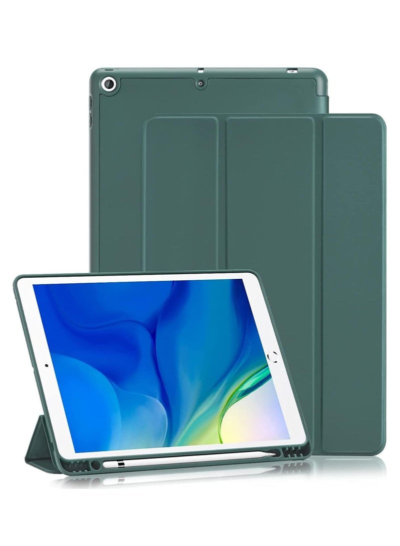 iPad 9th/8th/7th Generation case (2021/2020/2019) iPad 10.2-Inch Case with Pencil Holder [Sleep/Wake] Slim Soft TPU Back Smart Magnetic Stand Protective Cover Cases - Image 1