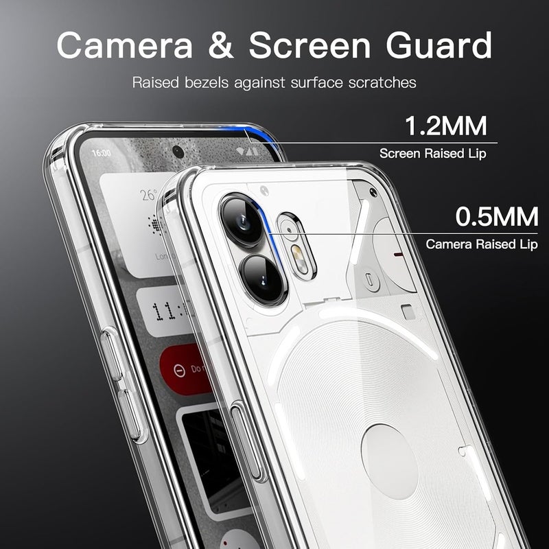 Realcase غطاء خلفي لهاتف ناثينغ 2 من السيليكون | مقاوم للخدوش وحماية شفافة كريستالية واضحة | غطاء خلفي مع واقي لهاتف ناثينغ 2 - Image 3