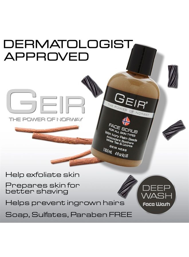 Geir Ness Face Scrub - Exfoliates Skin - Nourishing Facial Scrub for Clogged Pores - Image 1