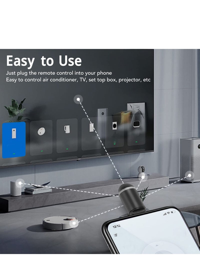SOLARAE Smartphone IR Remote Control Adapter - USB C Infrared Blaster for Universal Control of Air Conditioner, TV, DVD, STB - Image 4