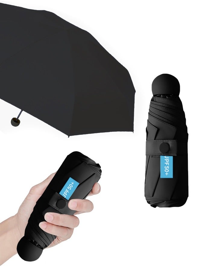 Mini Pocket Umbrella, UV-Proof Umbrella With Storage Box, Suitable for Backpacks and Pockets, Easy to Carry  - Image 1
