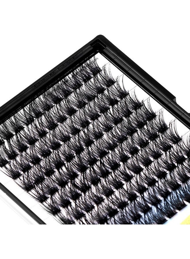 Hannahool Handmade D Curl 10-20Mm To Choose 120Pcs Natural Long Individual Thick Base Cluster Eyelashes Dramatic Look Diy Volume Eye Lashes Extensions (18Mm) - Image 4